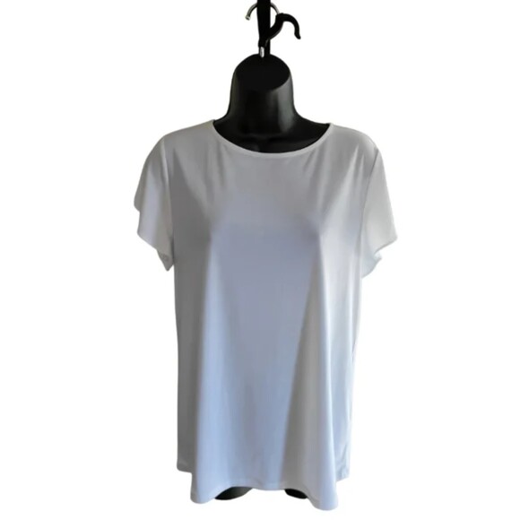 Preston & York White Short Sleeve T Shirt/Blouse Size Medium - Picture 1 of 4
